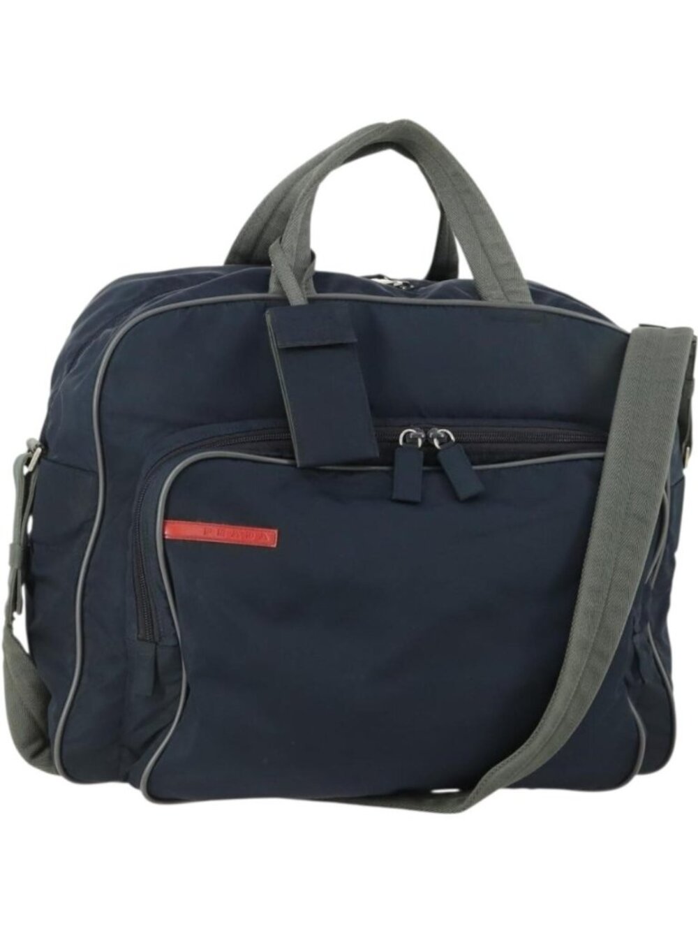PRADA Sports Boston Bag Nylon 2way Navy Red